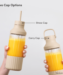 Beast Health™ Dual Cap Glass Hydration Bottle